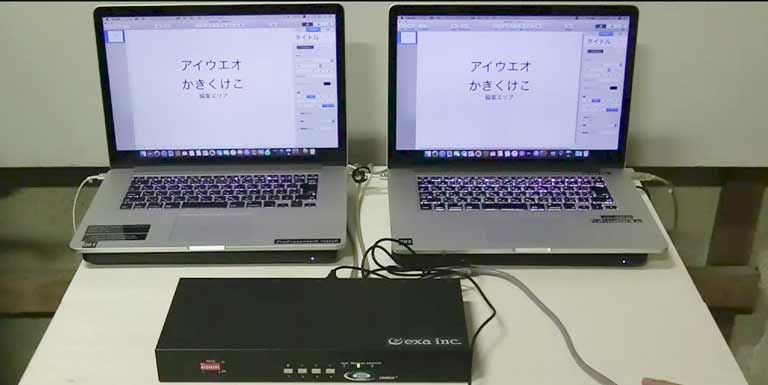 一つのキーボードで複数のpcの同時操作 同時入力を検証する エクサ株式会社web